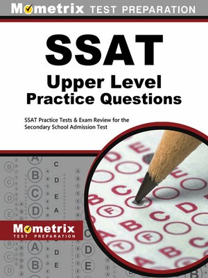 cover image of SSAT Upper Level Practice Questions